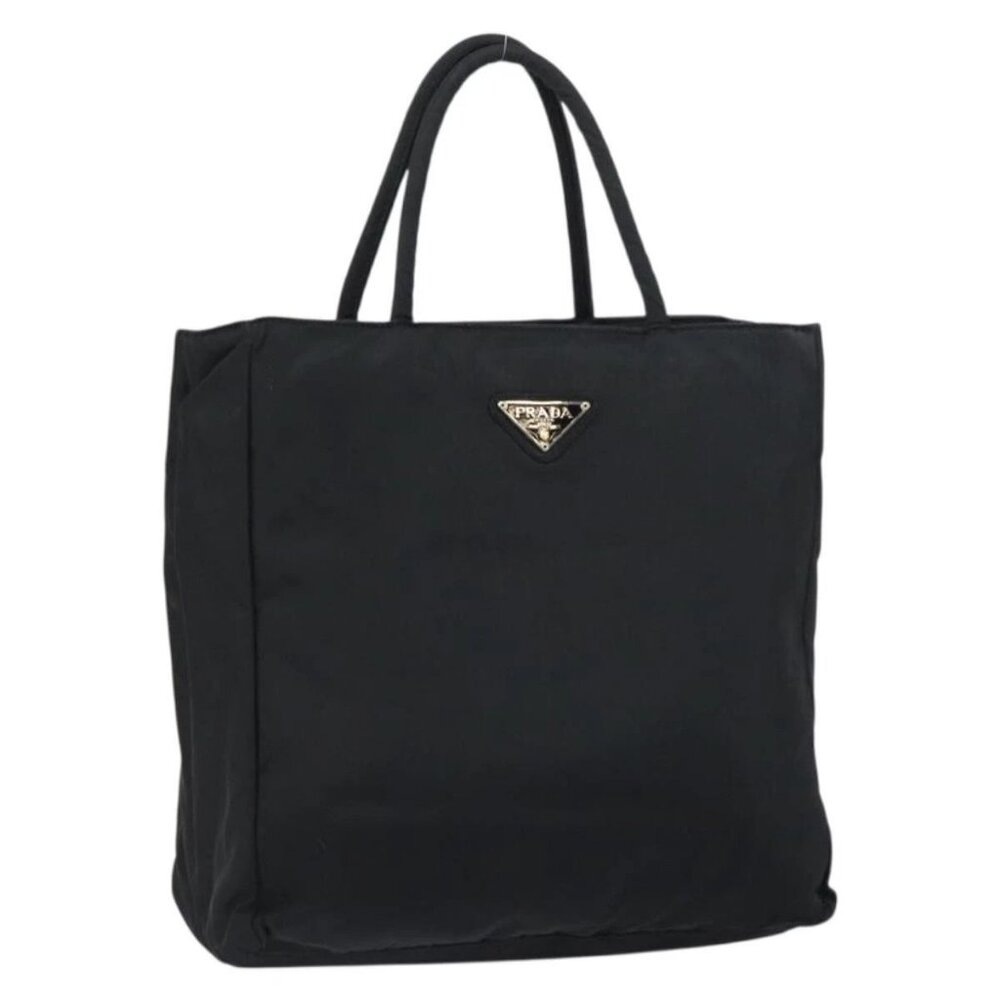 PRADA Hand Bag Nylon Black